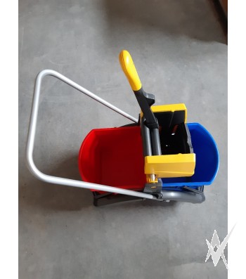 Vermop 2 kibirų vežimėlis drėgnam grindų valymui, su VK 4 tipo išgręžėju