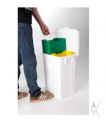 Šiukšliadėžės atliekų rūšiavimui patalpose