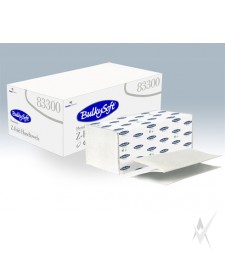 Rankų valymo servetėlės BULKY SOFT,1 sl., 200 lap., antrinė žaliava, baltos spalvos
