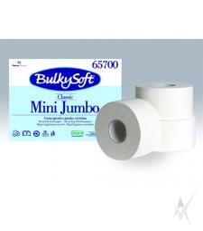 Tualetinis popierius BULKY SOFT, 2 sl., 145 metrų, antrinė žaliava, baltos spalvos. Dėžeje - 12 ritinių
