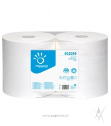 Valomasis popierius, 2 sl., 231,80 metrų, celiuliozė, baltos spalvos. Dėžeje - 2 ritiniai